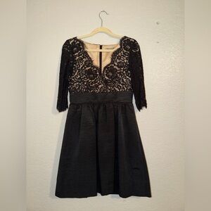 Eliza J Women's Size 8 MISSY Lace Top Cocktail Dress Black